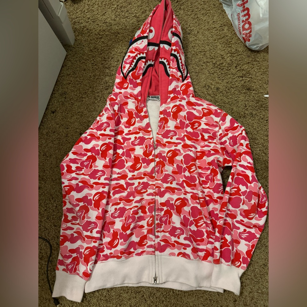 Pink Bape Full-Zip Hoodie